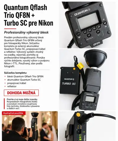 Quantum Qflash Trio QF8N + Turbo SC Nikon