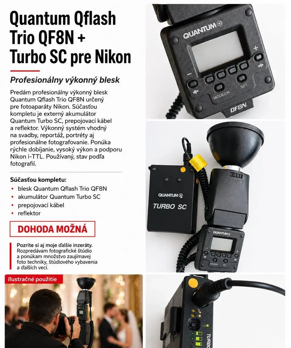Quantum Qflash Trio QF8N + Turbo SC Nikon