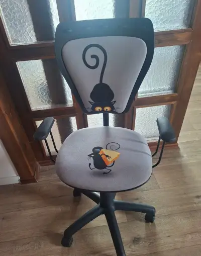 Detská otočná stolička Ministyle - Mačka a myš