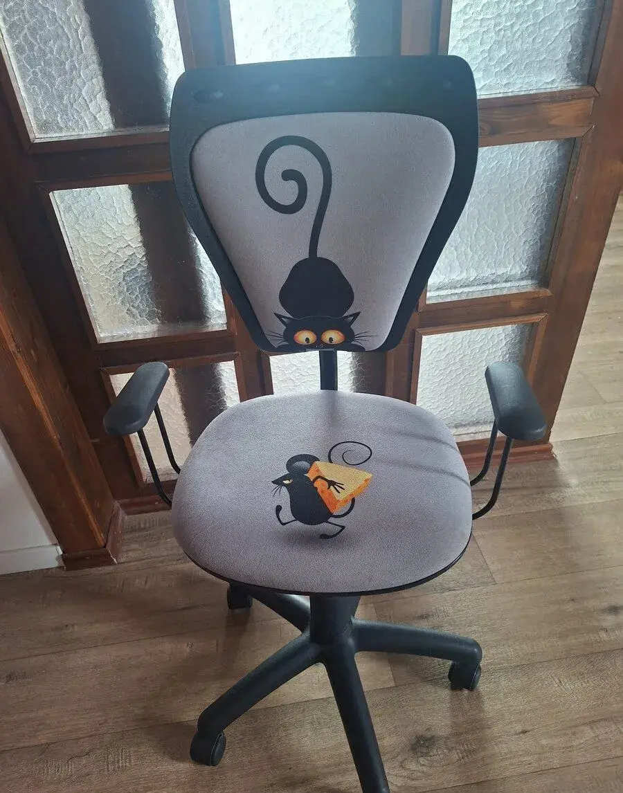 Detská otočná stolička Ministyle - Mačka a myš