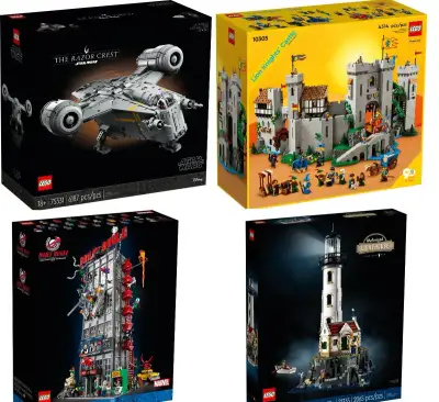 LEGO Star Wars, Icons, Ideas, Marvel, Technic