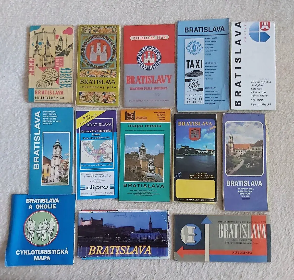 Turistické mapy a plány Bratislavy a Slovenska