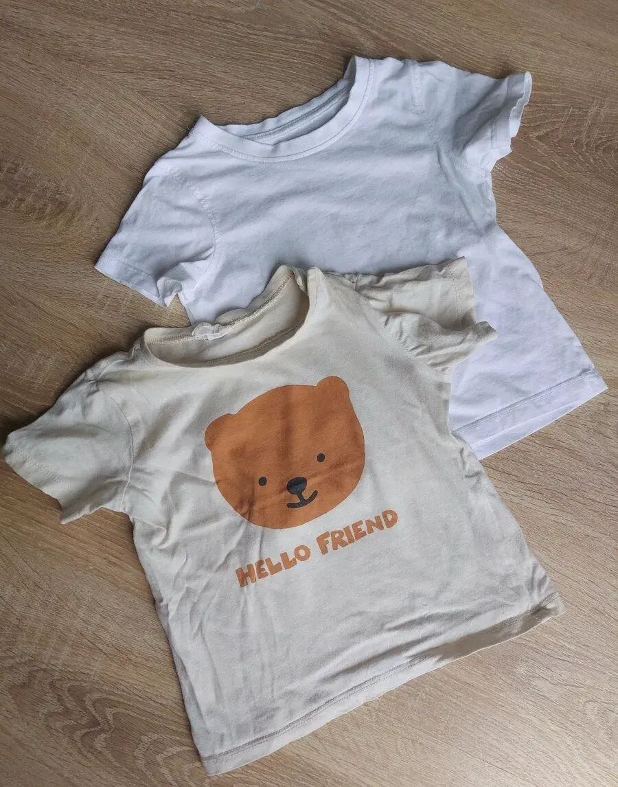 2x tričko s krátkym rukávom 92 H&M, C&A