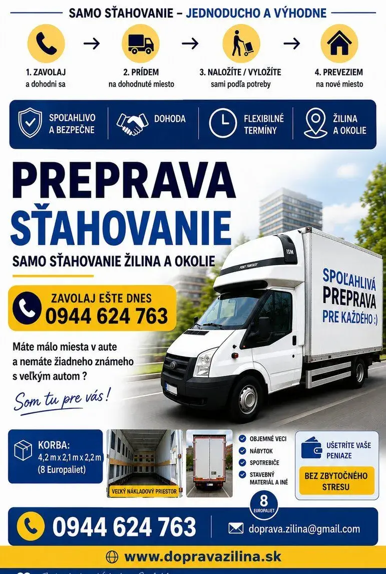 🚚 SŤAHOVANIE 📦 PREPRAVA✔️LACNO A VÝHODNE✔️