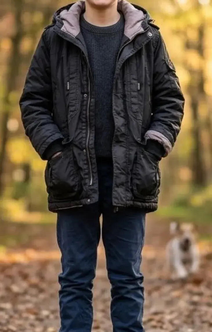 Bunda zimná páperová čierna, 13-14r., ZARA, 164