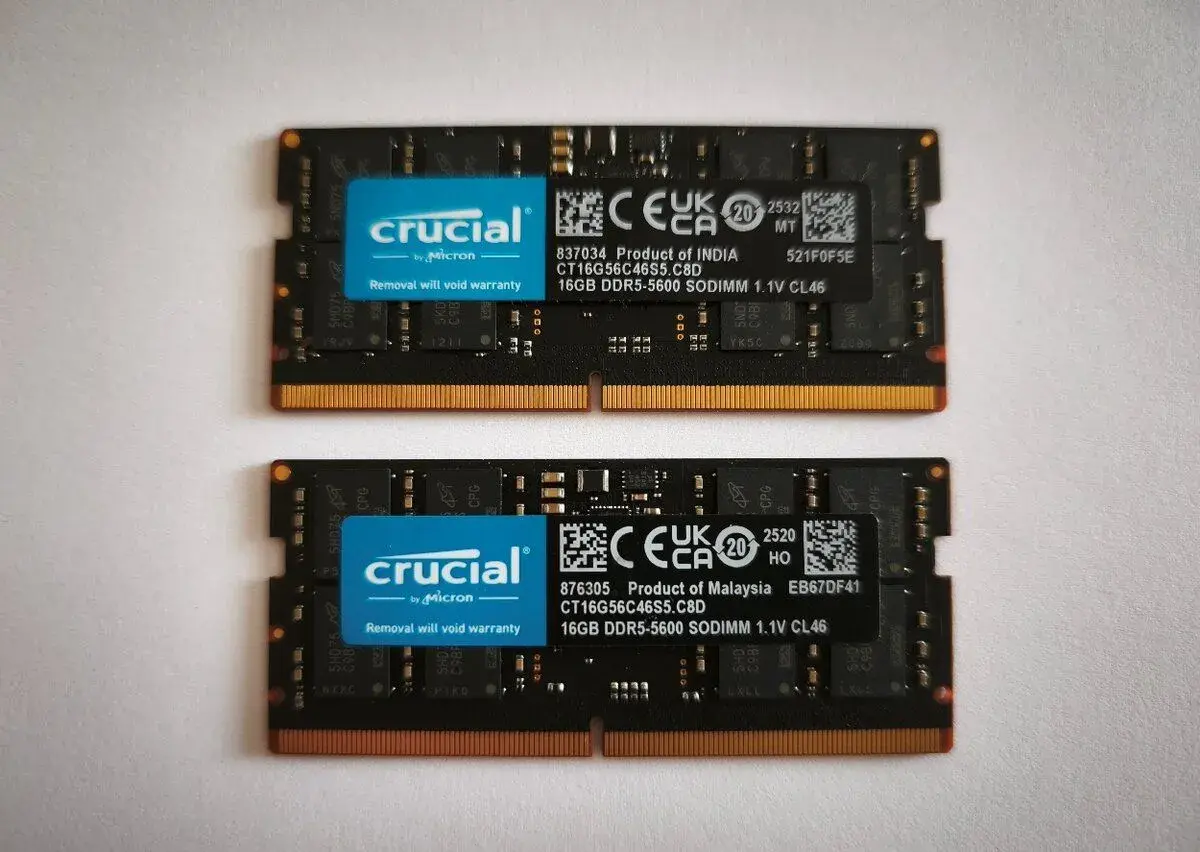 Crucial SO-DIMM DDR5 32GB (2x16) 5600MHz CL46