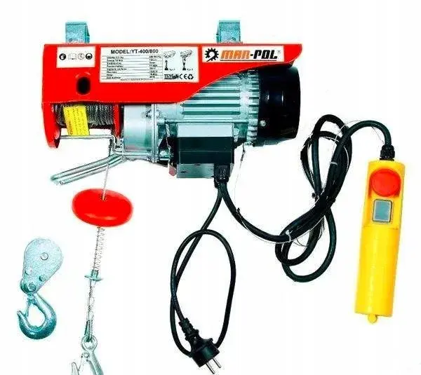 Elektrický lanový naviják 400/800 kg- MAR-POL M80791-nový