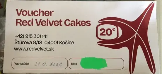kupón do Red Velvet Cakes