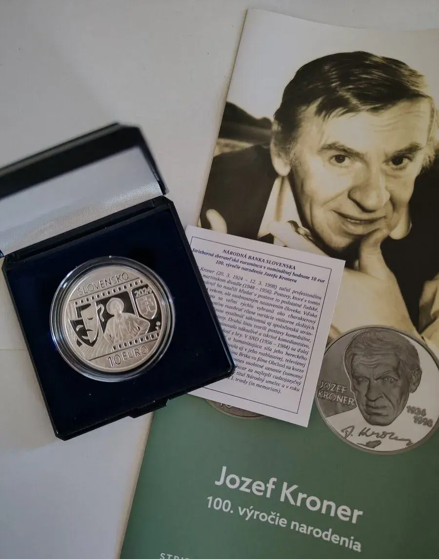 10 EURO - Jozef Kroner - 100. výročie narodenia PROOF