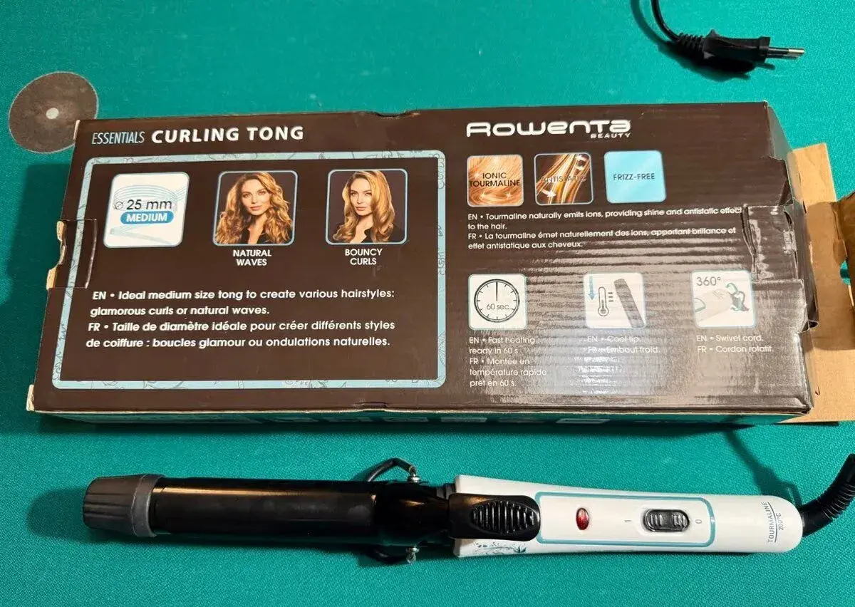 Kulma Rowenta Essentials Curling Tong 25 mm, zadarmo