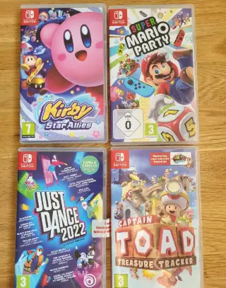 Hry na SWITCH: Super Mario Party, Kirby.