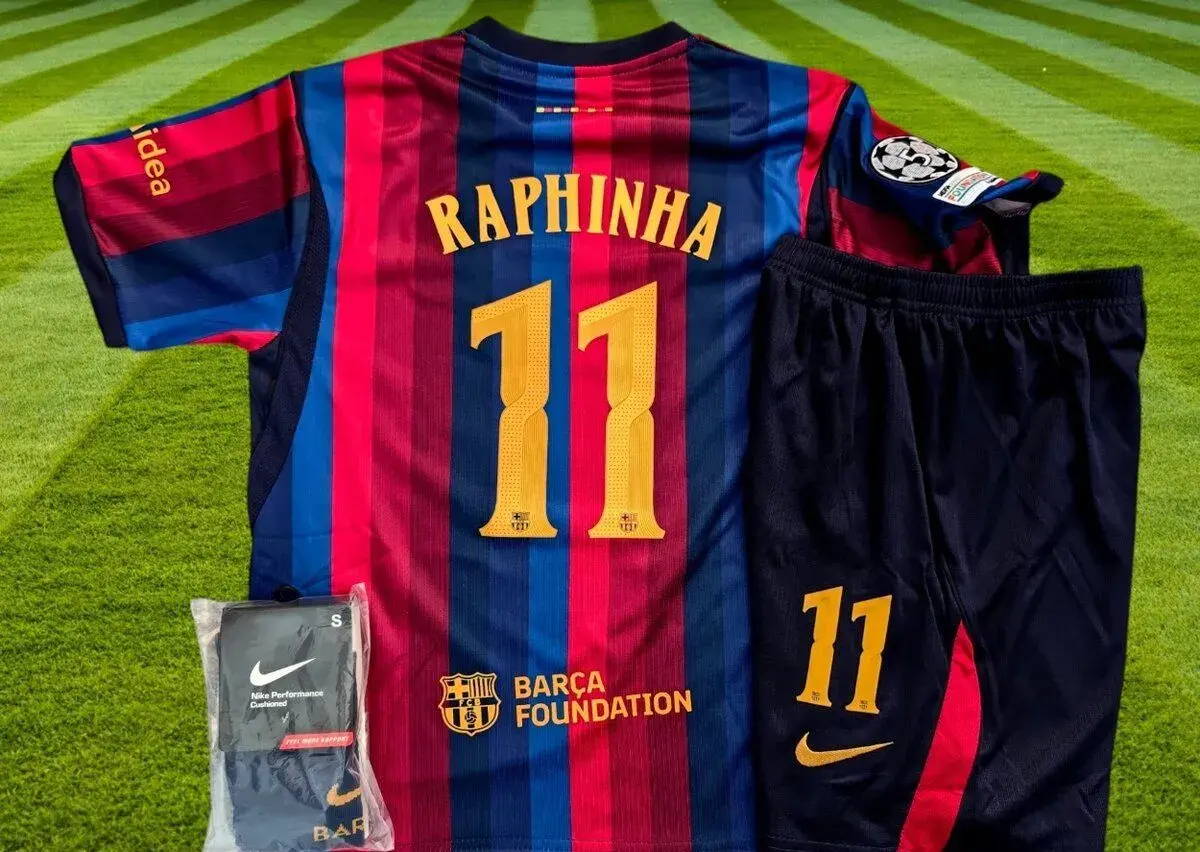 dres Raphinha #11 FC Barcelona 26/27 Liga majstrov