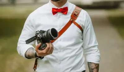 Kožený foto popruh