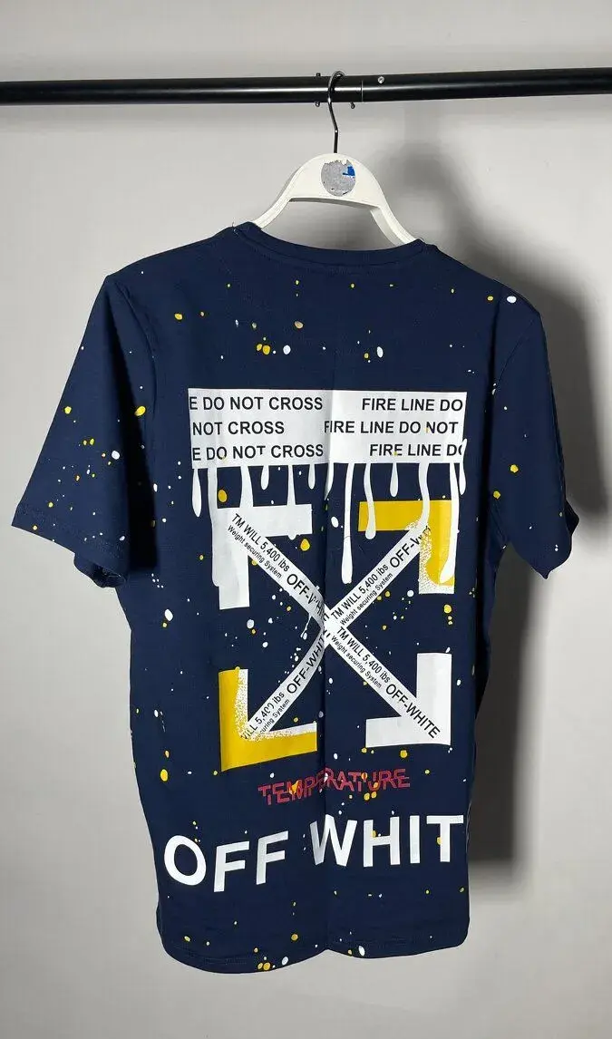 Off White Tee - Blue