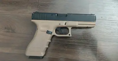 Airsoftová pištoľ KJ Works GBB EU17 Metal Green Gas Tan