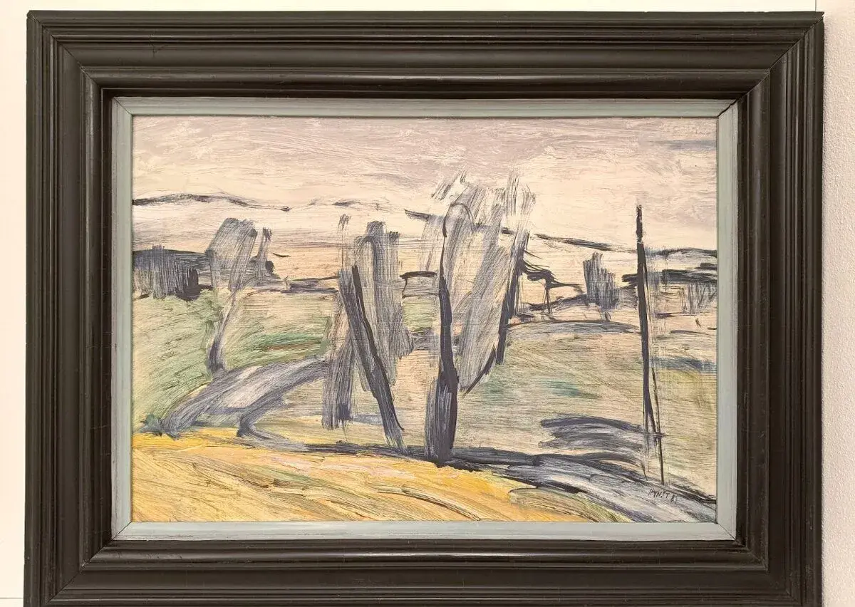 Obraz Jaromír Hynšt, Cesta 1981 ,olej plátno 66x86