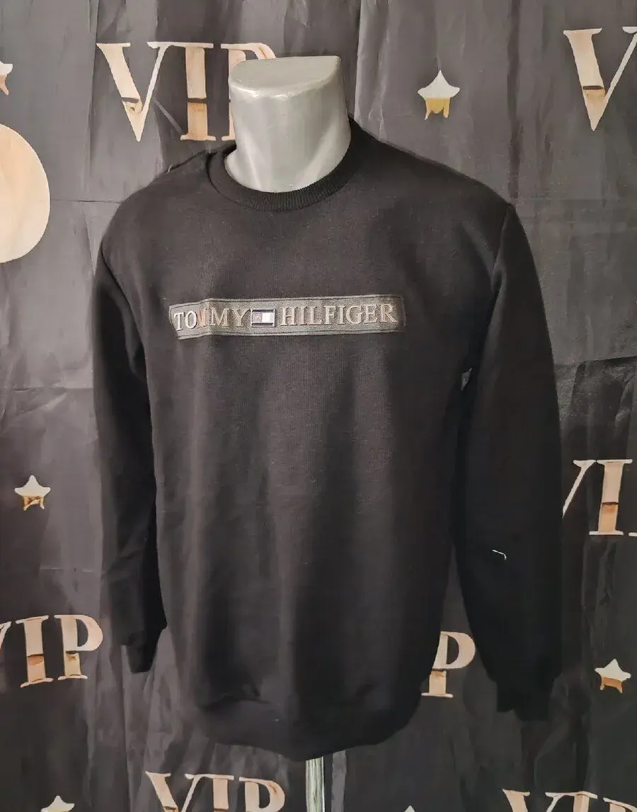 Pánska čierna mikina Tommy Hilfiger XL