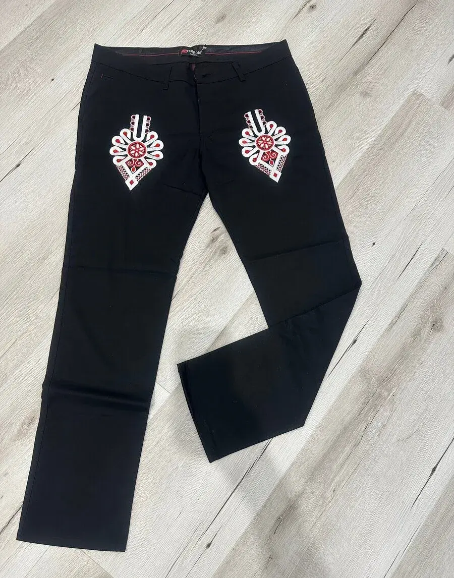 Elegantné nohavice s ľudovým motívom, NOVÉ