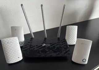 Wifi router tp-link + zosilňovače signálu -