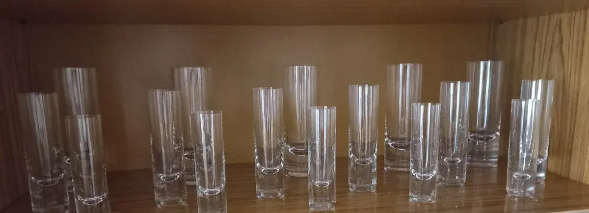 Elegantná súprava sklenených pohárov – 16 ks, 3 veľkosti