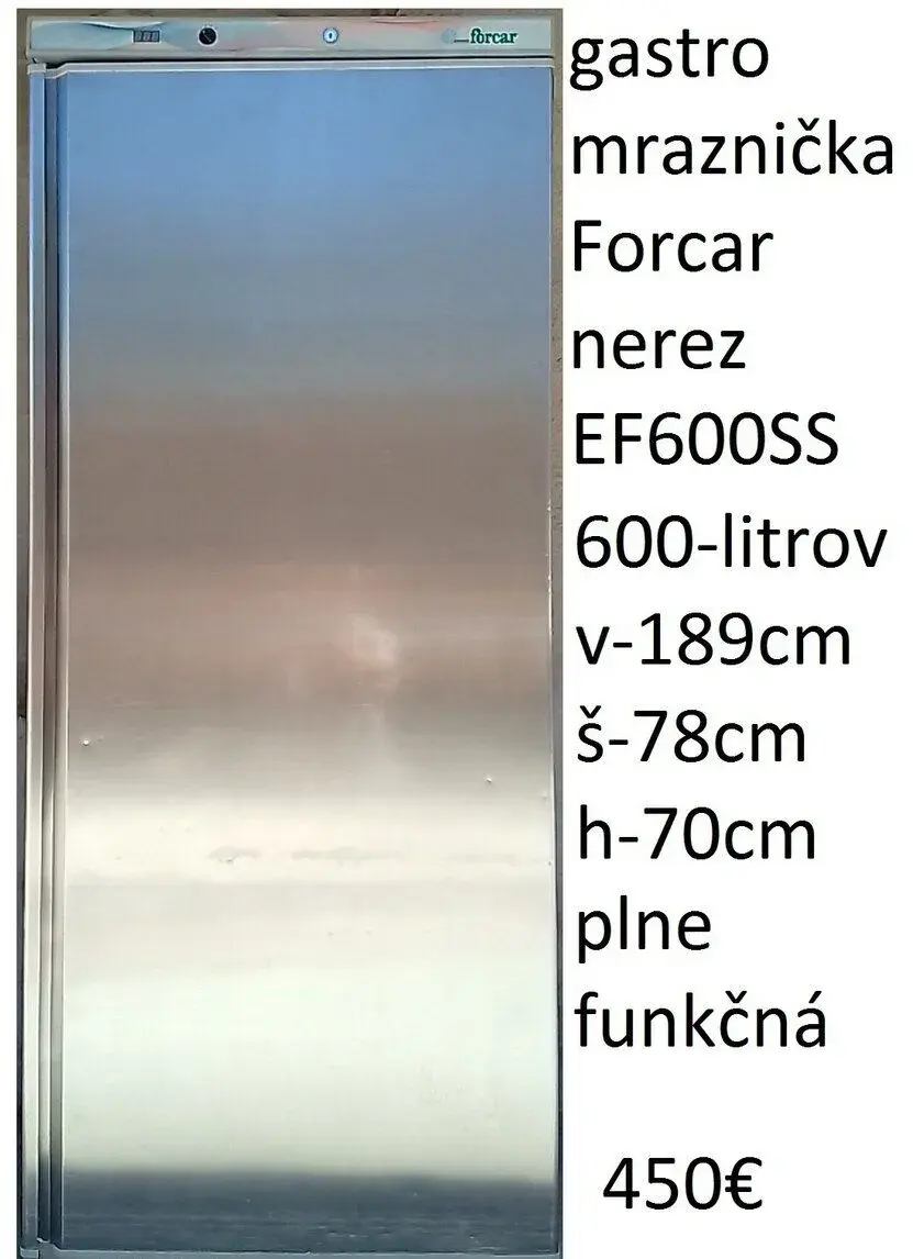 Veľkú nerez mrazničku 600 litrov Forcar EF600SS