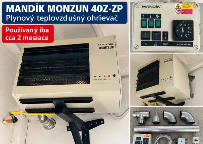 plynový teplovzdušný ohrievač MANDÍK MONZUN 40Z-ZP