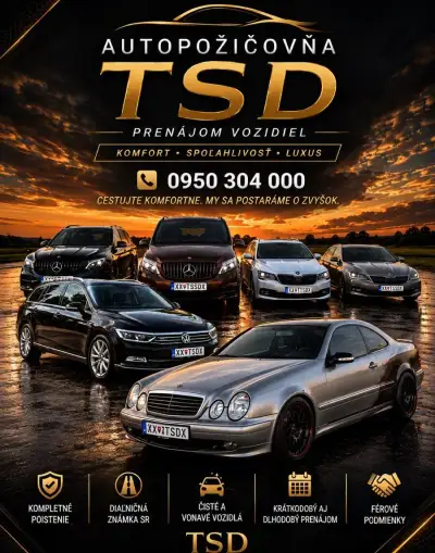 AUTOPÔŽIČOVŇA TSD – PRENÁJOM ÁUT | DEŇ • VÍKEND • DLHODOBO