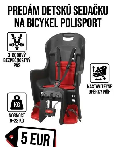 Detská sedačka na bicykel Polisport Boodie