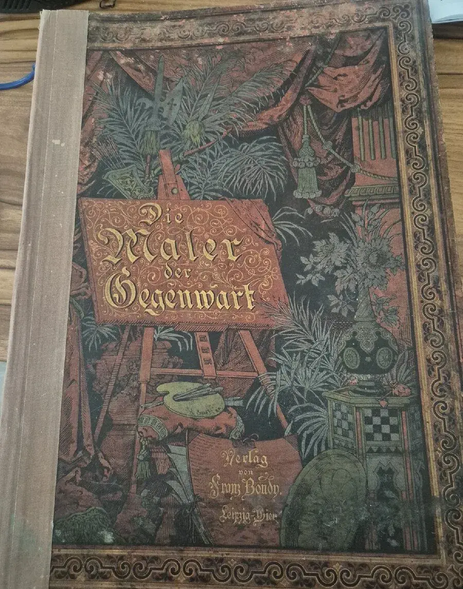 Antikvárna kniha „Die Maler der Gegenwart"-F. Bondy, 1880