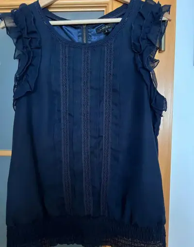 Dámsku modrú blúzku