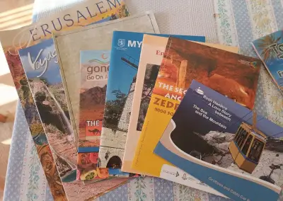 Izrael, Palestína - mapy, brožúry a informačné letáky