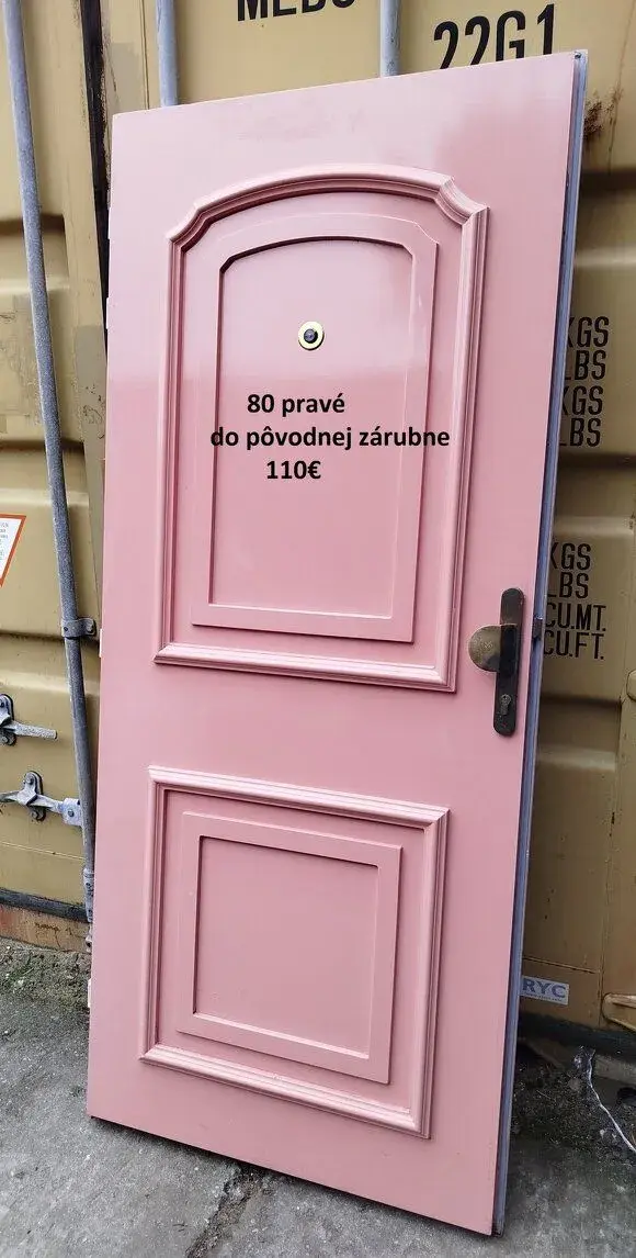 Dvere 80P, ružovo biele