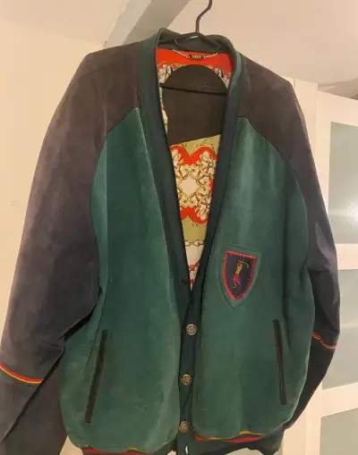 Vintage TORRAS kožená semišová bomber bunda (Made in Spain)