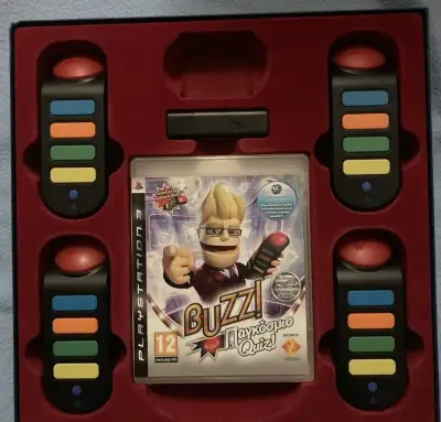 Hru BUZZ Svetový kvíz na ps3 aj s BUZZ joystickmi