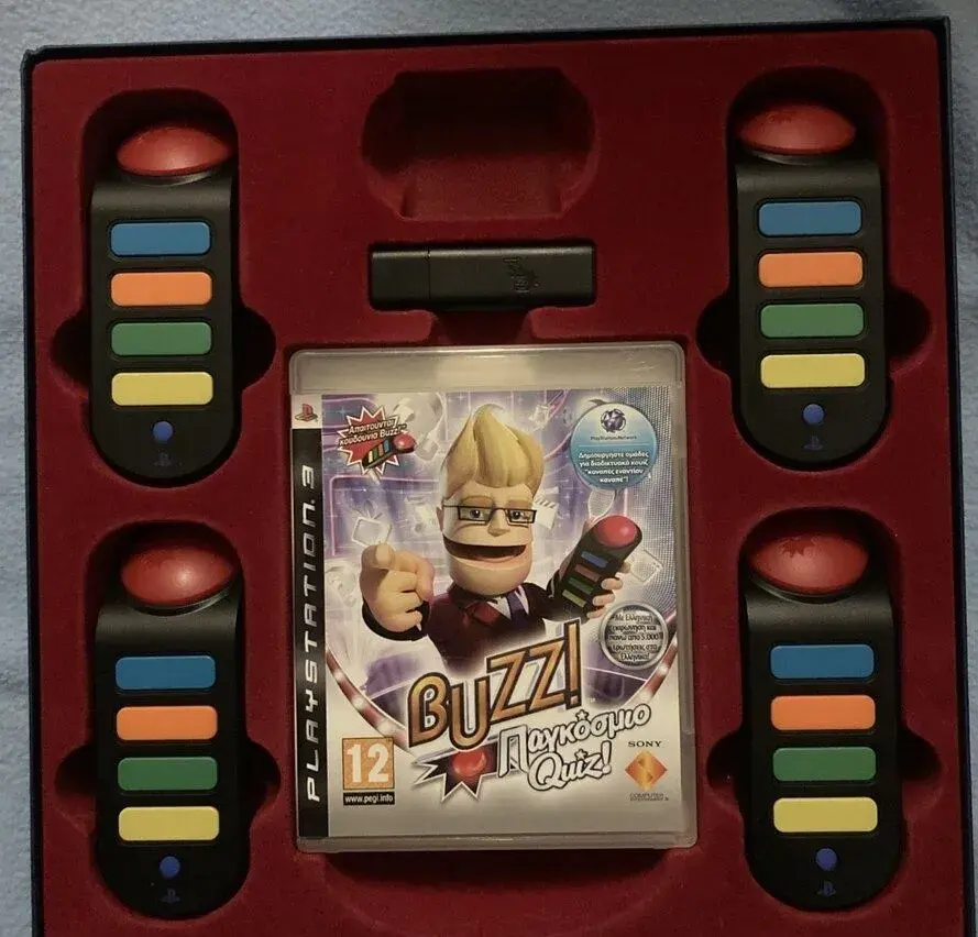 Hru BUZZ Svetový kvíz na ps3 aj s BUZZ joystickmi