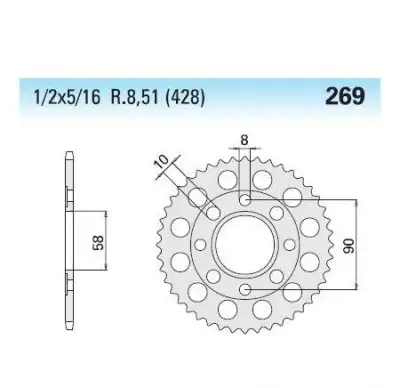 rozeta Chiaravalli 269/42 zubov