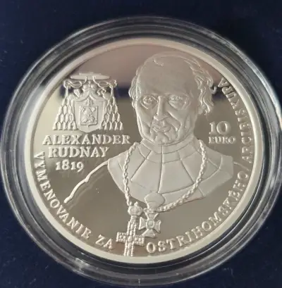 10€ strieborná minca Alexander Rudnay (2019) PROOF