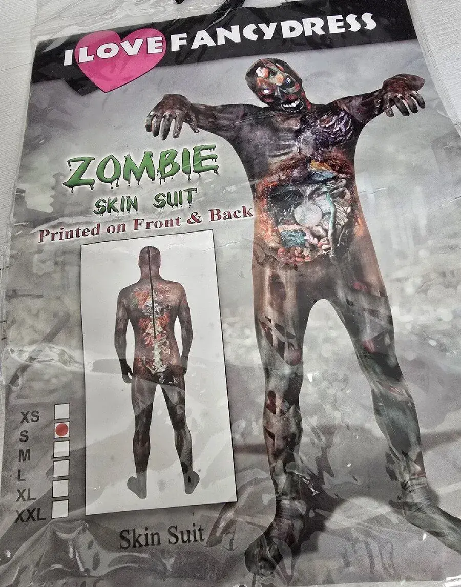 Halloween kostým Zombie – celotelový overal s maskou,