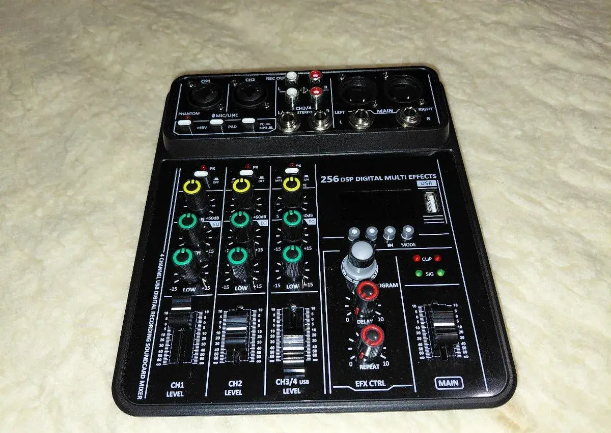 4 kanalovy mini mix , usb , bluetooth