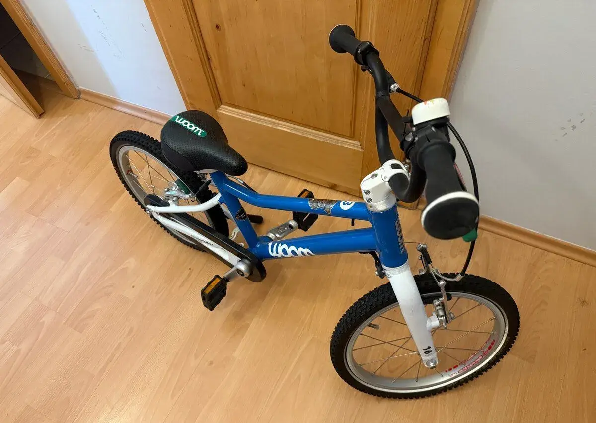 Detský bicykel Woom 3 (16") – modrý