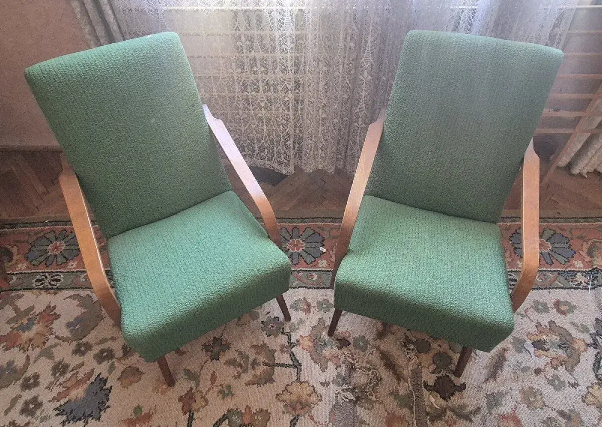 2× retro kreslo NOVÝ DOMOV