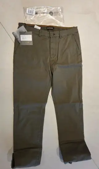 Chinos nohavice Napapijri olivovozelene v34