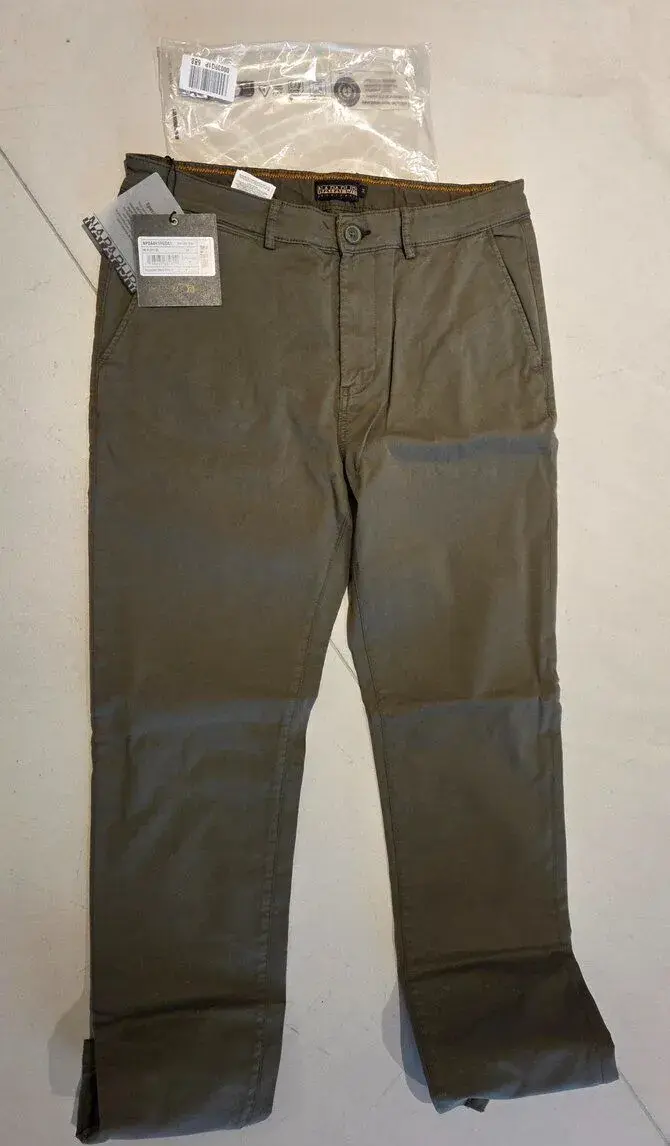 Chinos nohavice Napapijri olivovozelene v34