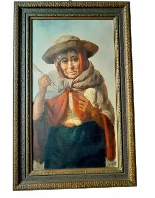 Obraz olejomaľba - Anciana Indígena - Antonio Salguero Salas