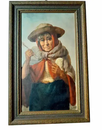 Obraz olejomaľba - Anciana Indígena - Antonio Salguero Salas