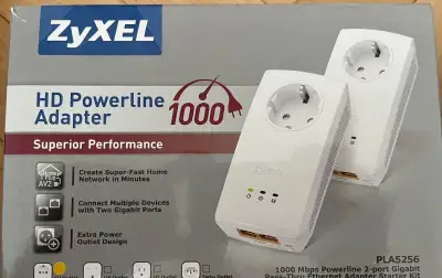 Powerline adaptéry ZyXEL PLA5256 (1000 Mb/s, sada 2 ks)