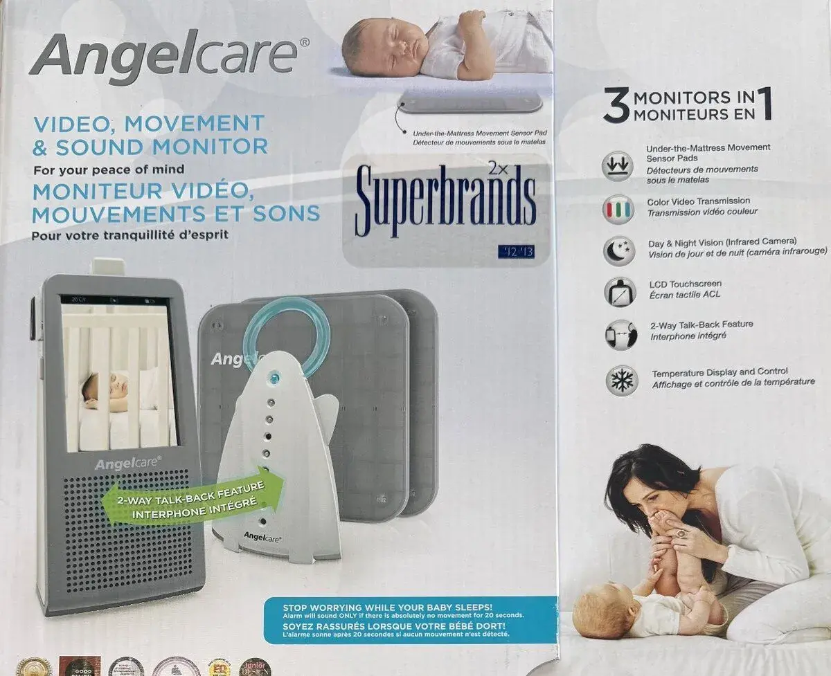 Angelcare AC1100 – Monitor dychu a pestúnka 3v1