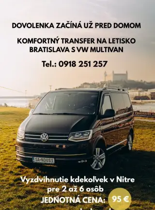✈️Preprava osôb, transfer na letisko BA s VW Multivan✈️