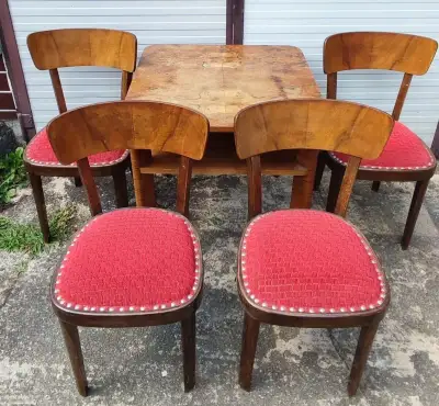Art Deco kávový/ jedálenský set - kvalitné stoličky