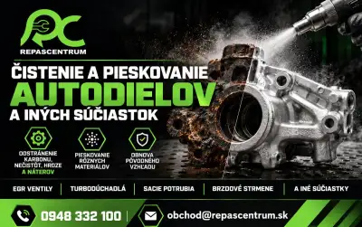 Čistenie a pieskovanie autodielov a iných súčiastok